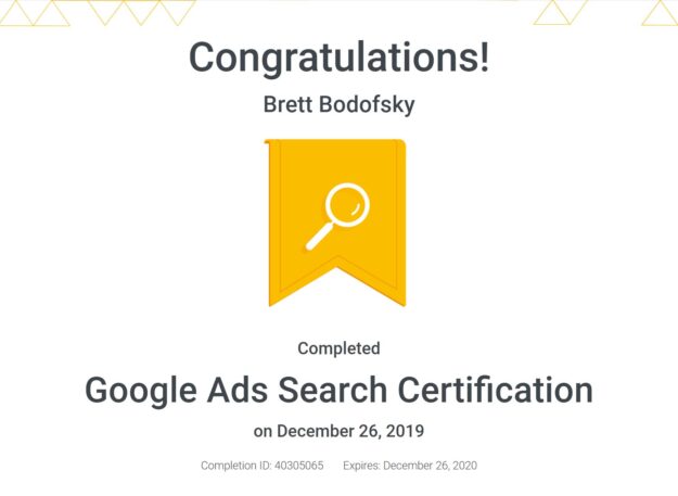 Google Ads Search Certification