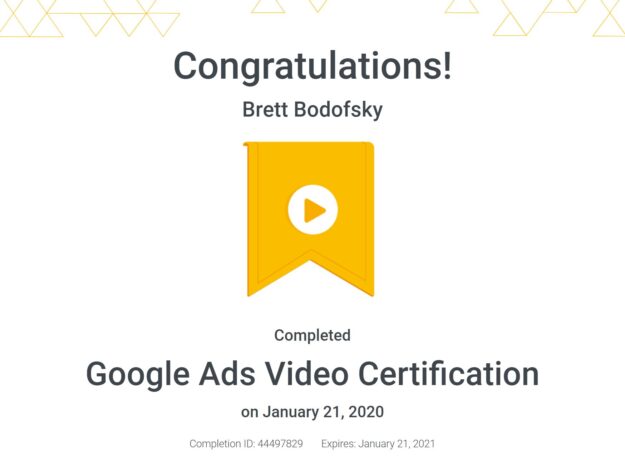Google Ads Video Certification